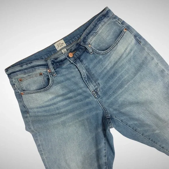 J Crew Light Wash Ripped Slim Boyfriend Jeans Size 29 High Waist - Picture 2 of 13